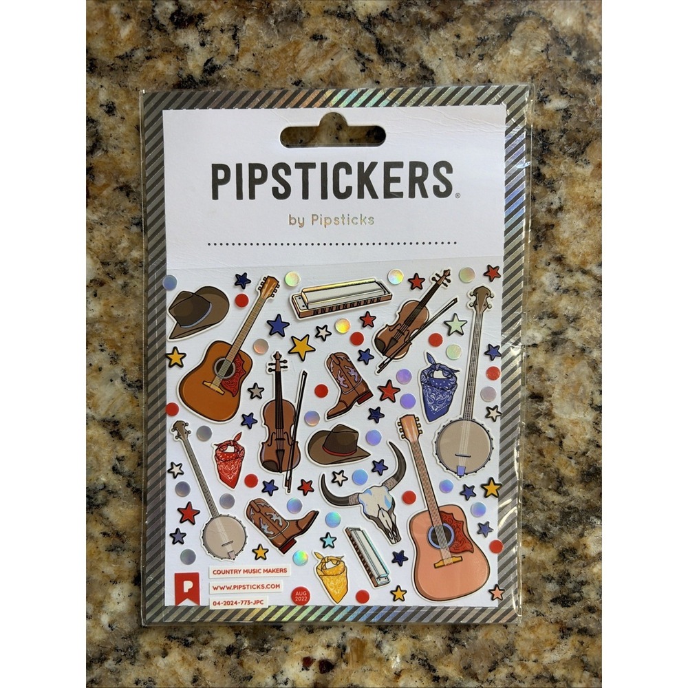 Pipsticks Pipstickers COUNTRY MUSIC MAKERS Small Stickers Scrapbooking Craft NEW